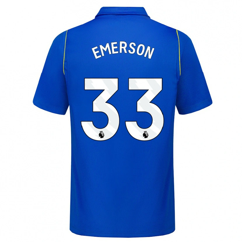 Danxen Niño Camiseta Emerson #33 Azul Amarillo 1ª Equipación 2026/27 La Camisa