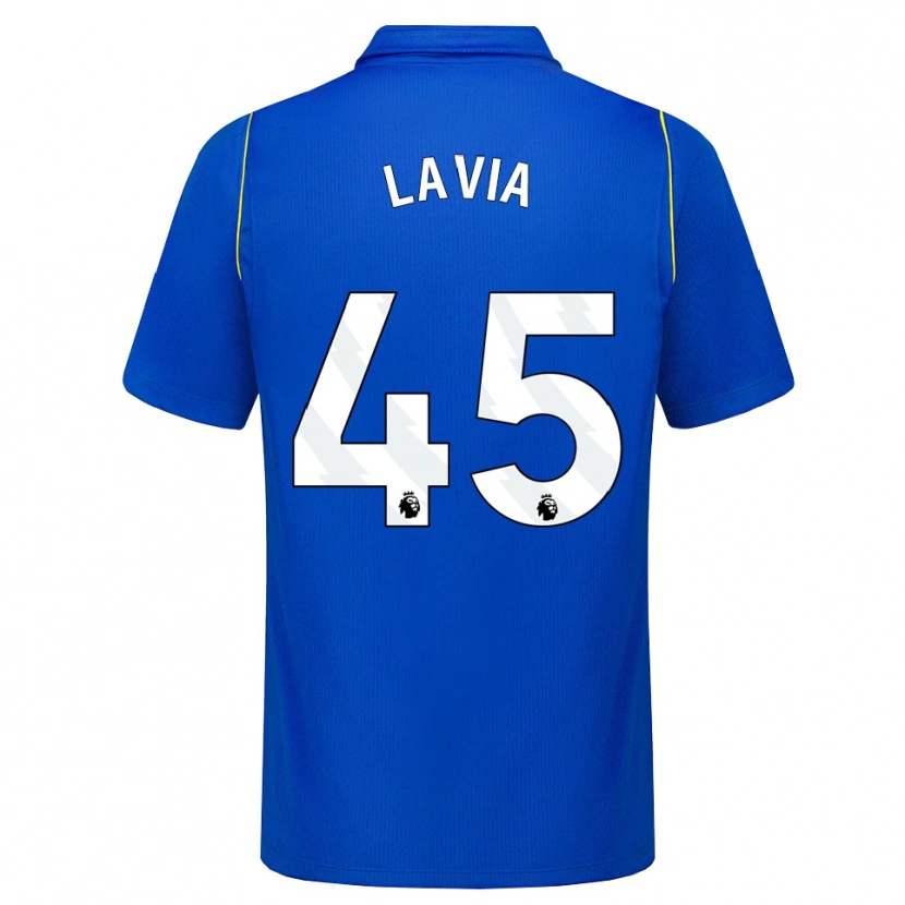 Danxen Niño Camiseta Roméo Lavia #45 Azul Amarillo 1ª Equipación 2026/27 La Camisa