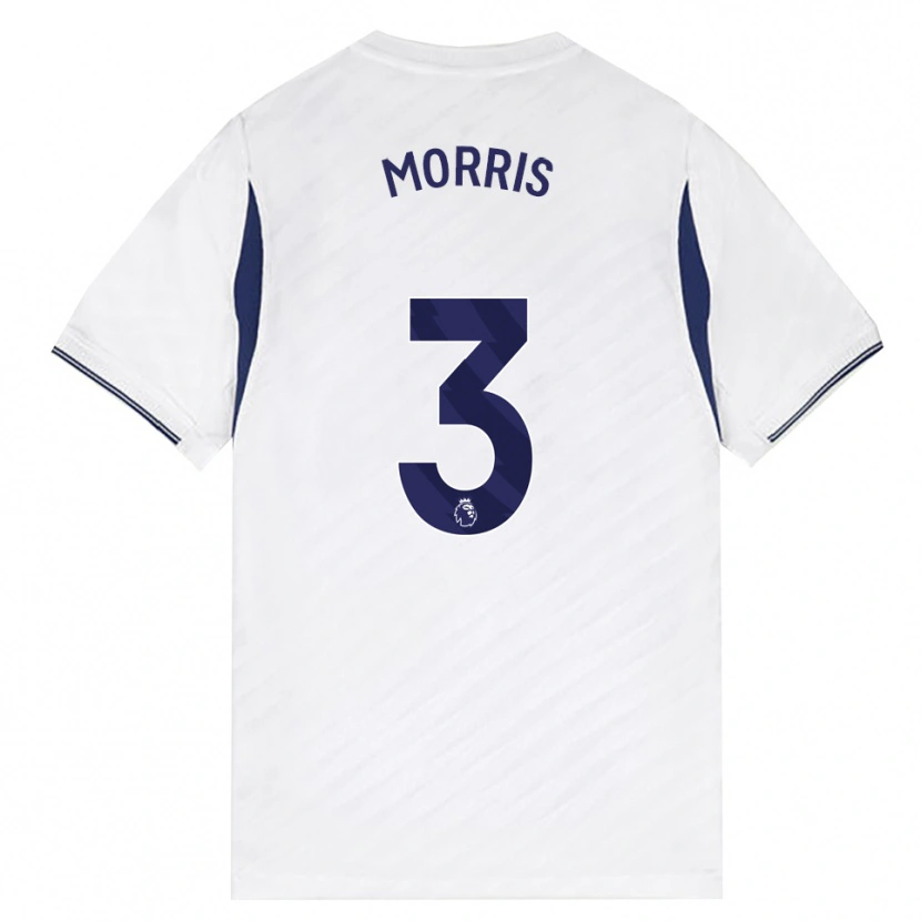 Danxen Niño Camiseta Ella Morris #3 Blanco Rojo Púrpura 1ª Equipación 2026/27 La Camisa