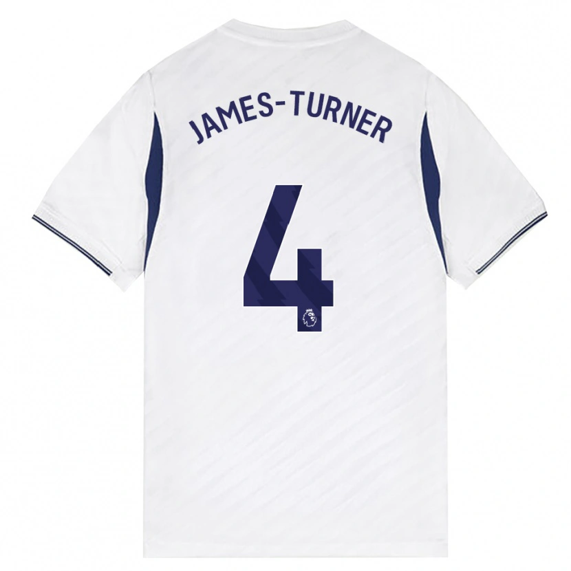 Danxen Niño Camiseta Amy James-Turner #4 Blanco Rojo Púrpura 1ª Equipación 2026/27 La Camisa
