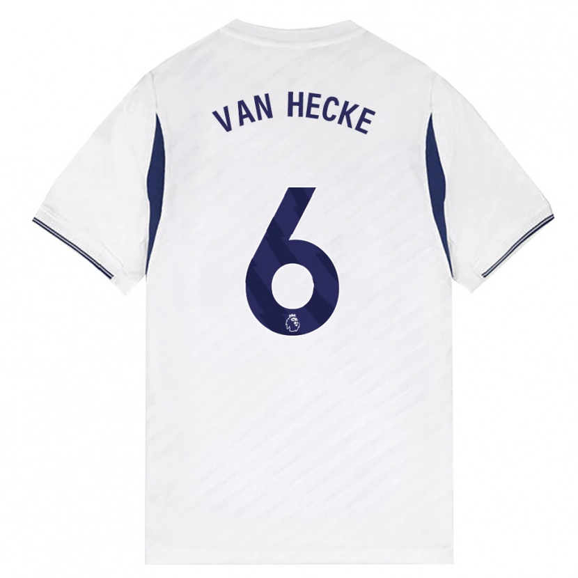Danxen Niño Camiseta Jan Paul Van Hecke #6 Blanco Rojo Púrpura 1ª Equipación 2026/27 La Camisa