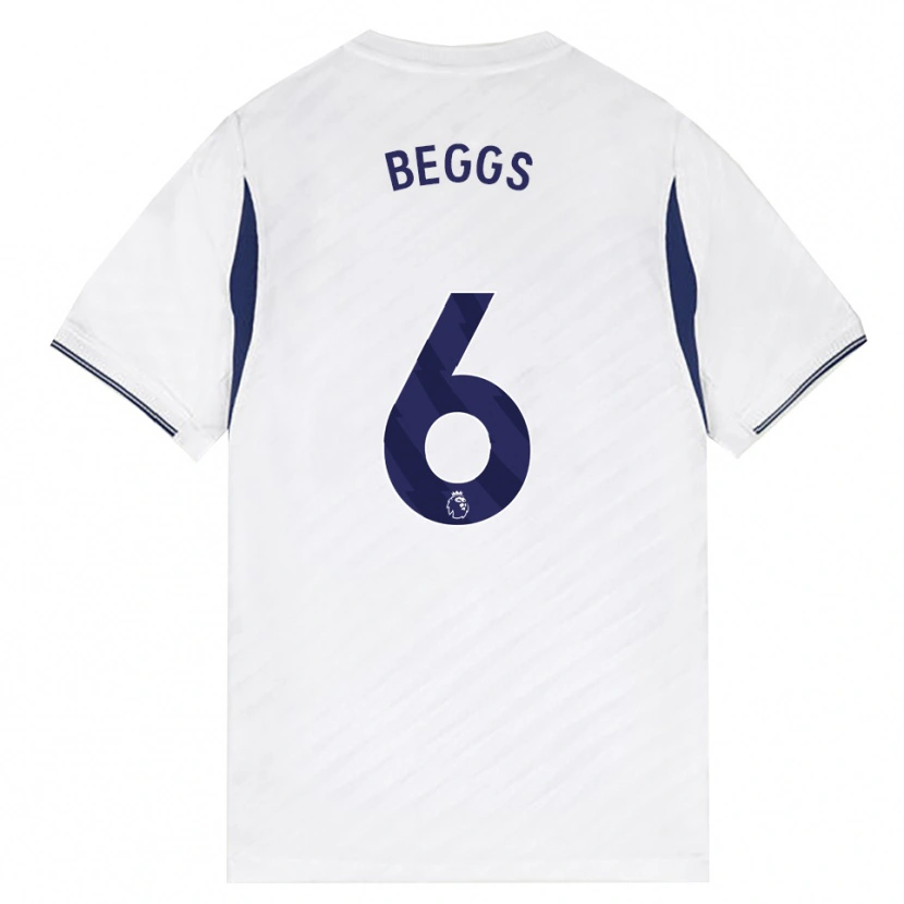 Danxen Niño Camiseta Jamel Beggs #6 Blanco Rojo Púrpura 1ª Equipación 2026/27 La Camisa