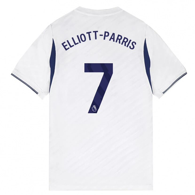 Danxen Niño Camiseta Reiss Elliott-Parris #7 Blanco Rojo Púrpura 1ª Equipación 2026/27 La Camisa