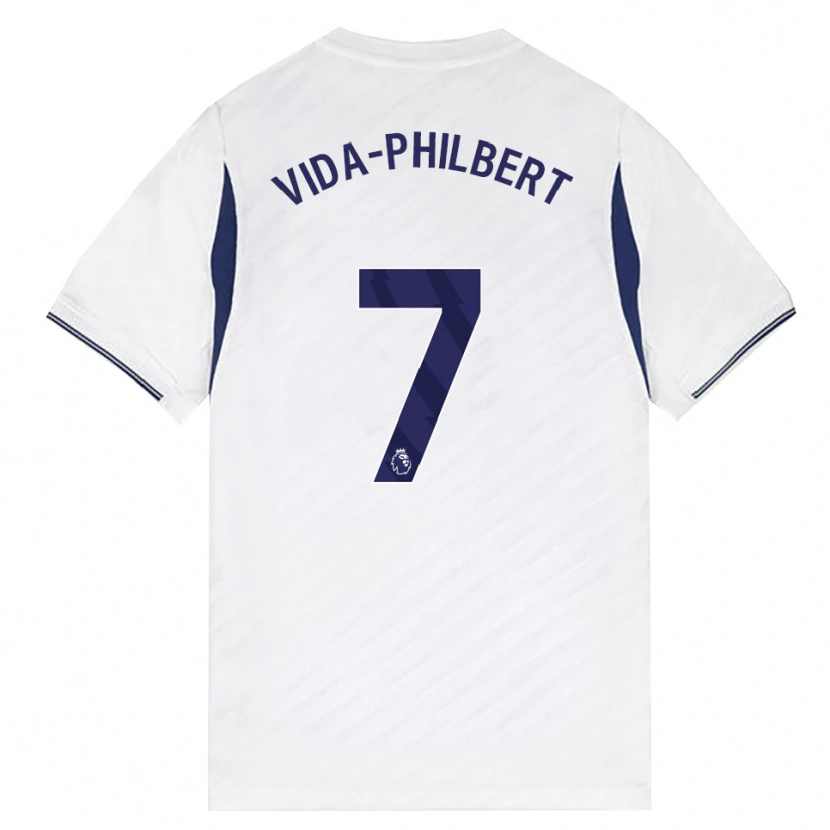 Danxen Niño Camiseta Joel Philbert #7 Blanco Rojo Púrpura 1ª Equipación 2026/27 La Camisa