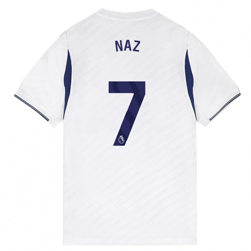 Danxen Niño Camiseta Jessica Naz #7 Blanco Rojo Púrpura 1ª Equipación 2026/27 La Camisa