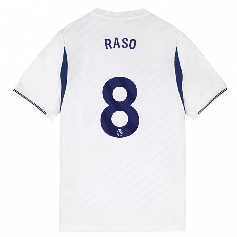 Danxen Niño Camiseta Hayley Raso #8 Blanco Rojo Púrpura 1ª Equipación 2026/27 La Camisa