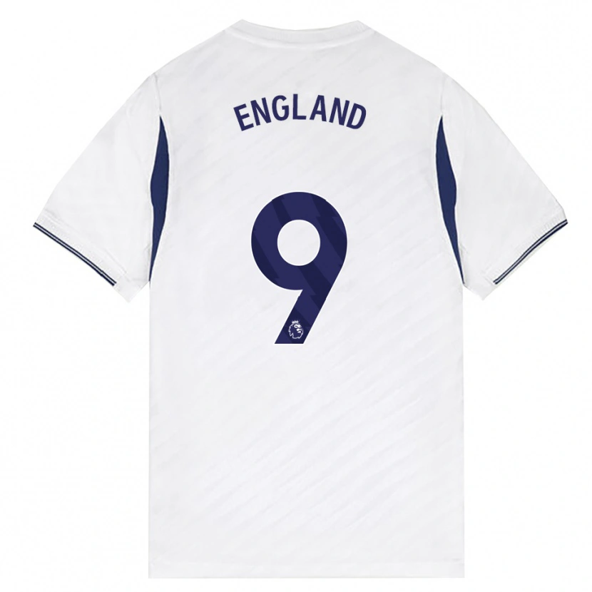 Danxen Niño Camiseta Bethany England #9 Blanco Rojo Púrpura 1ª Equipación 2026/27 La Camisa
