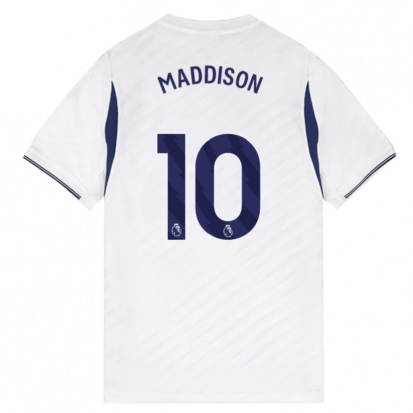 Danxen Niño Camiseta James Maddison #10 Blanco Rojo Púrpura 1ª Equipación 2026/27 La Camisa