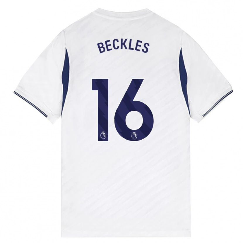 Danxen Niño Camiseta Zion Beckles #16 Blanco Rojo Púrpura 1ª Equipación 2026/27 La Camisa