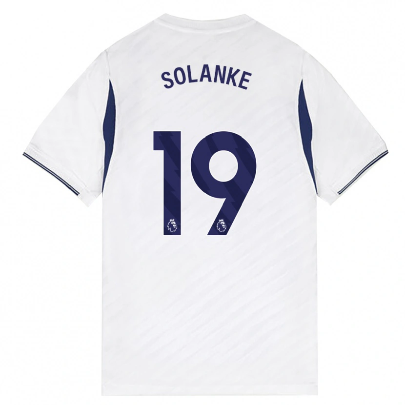 Danxen Niño Camiseta Dominic Solanke #19 Blanco Rojo Púrpura 1ª Equipación 2026/27 La Camisa