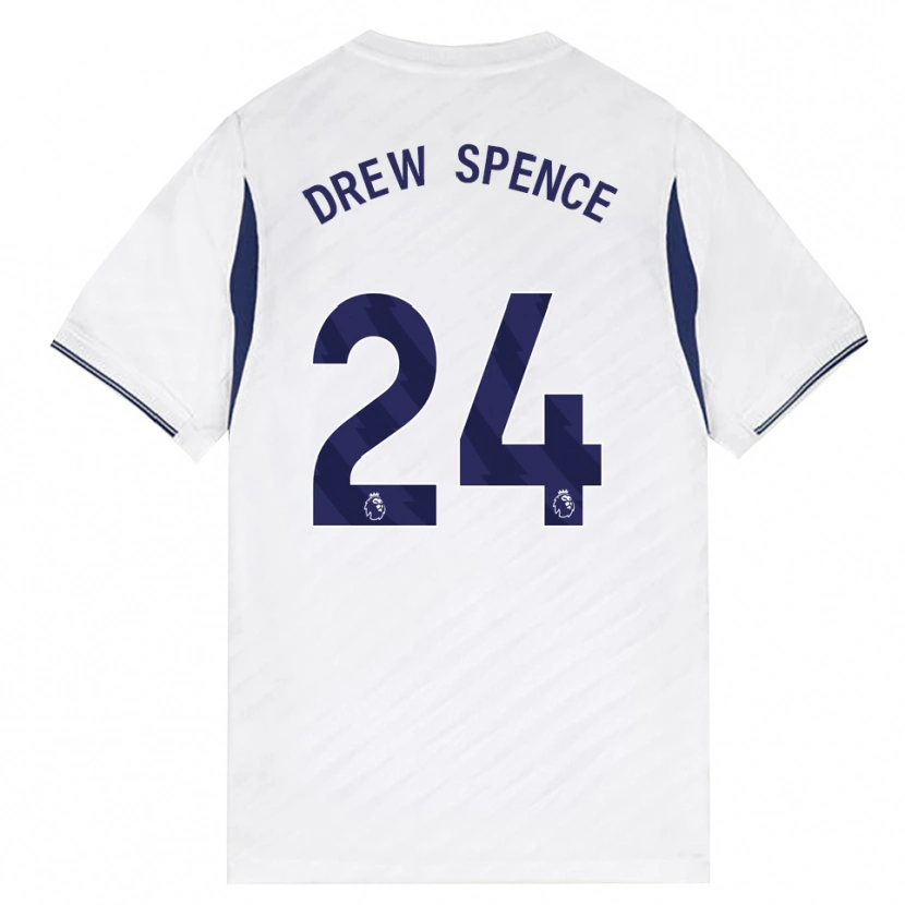 Danxen Niño Camiseta Drew Spence #24 Blanco Rojo Púrpura 1ª Equipación 2026/27 La Camisa