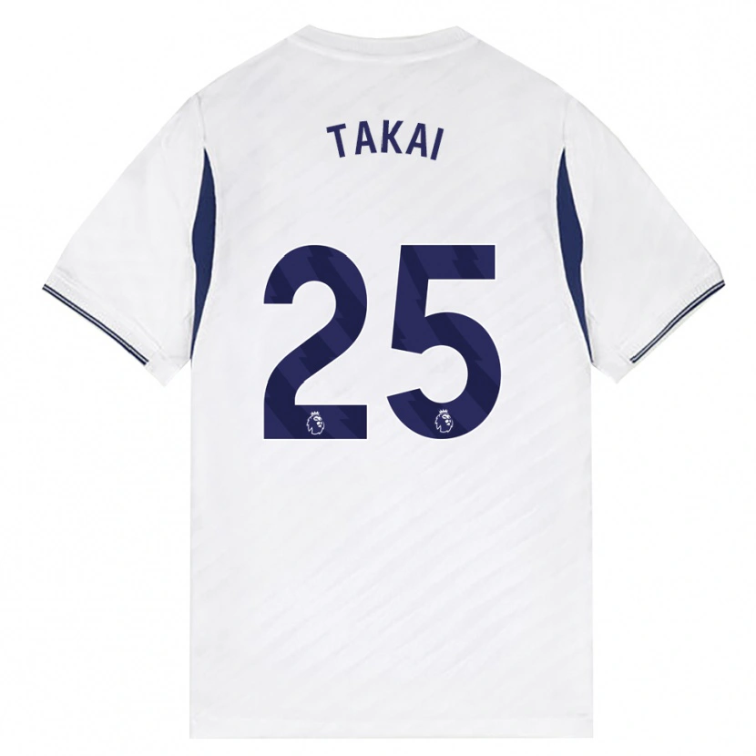 Danxen Niño Camiseta Kota Takai #25 Blanco Rojo Púrpura 1ª Equipación 2026/27 La Camisa