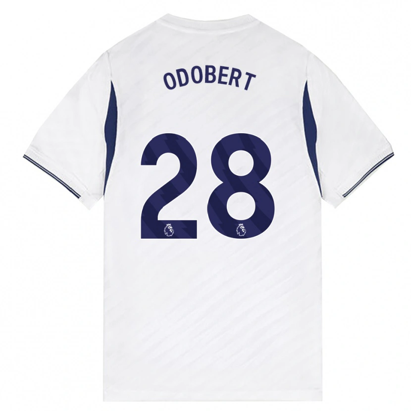 Danxen Niño Camiseta Wilson Odobert #28 Blanco Rojo Púrpura 1ª Equipación 2026/27 La Camisa