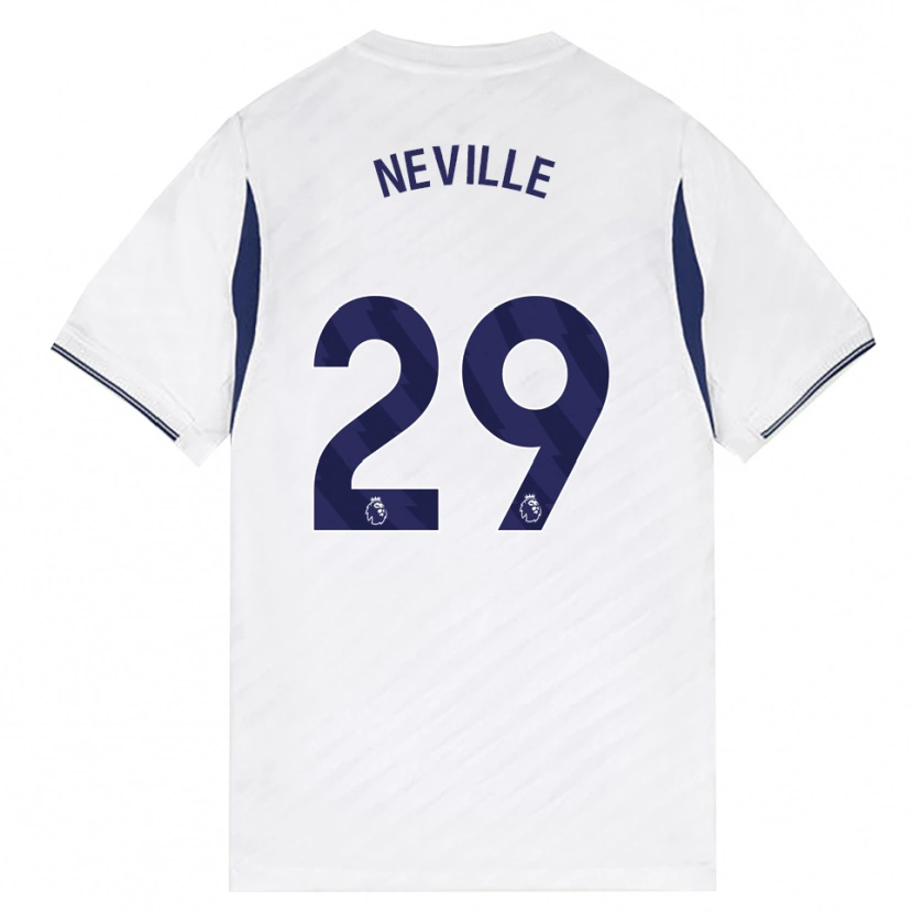 Danxen Niño Camiseta Ashleigh Neville #29 Blanco Rojo Púrpura 1ª Equipación 2026/27 La Camisa