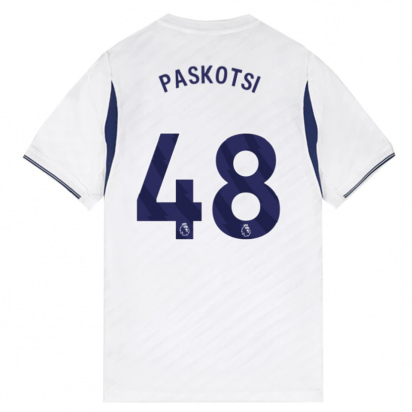 Danxen Niño Camiseta Maksim Paskotsi #48 Blanco Rojo Púrpura 1ª Equipación 2026/27 La Camisa