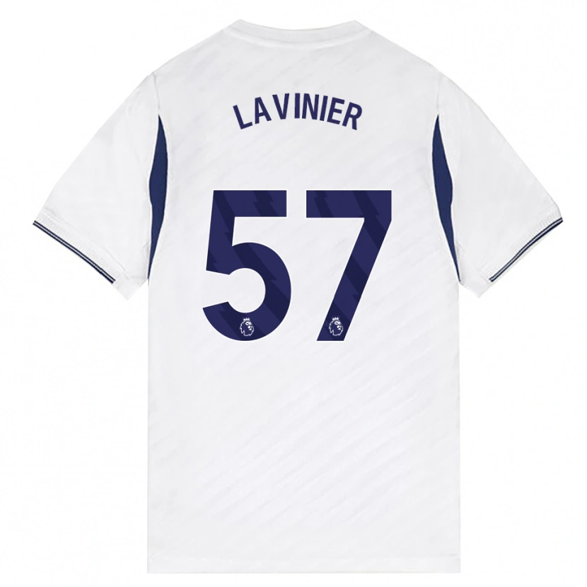 Danxen Niño Camiseta Marcel Lavinier #57 Blanco Rojo Púrpura 1ª Equipación 2026/27 La Camisa
