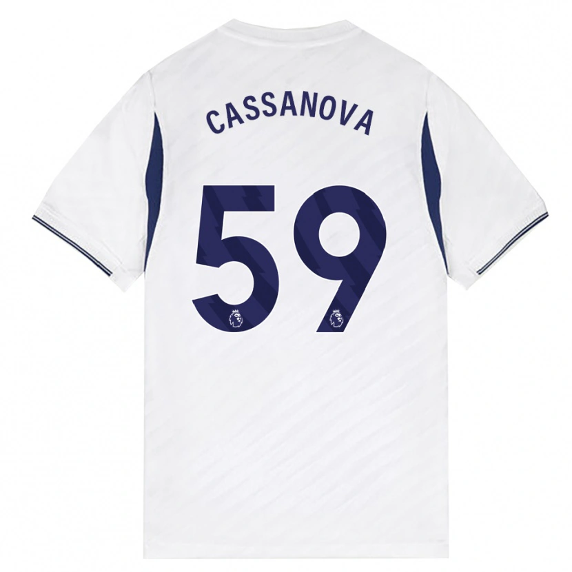 Danxen Niño Camiseta Dante Cassanova #59 Blanco Rojo Púrpura 1ª Equipación 2026/27 La Camisa