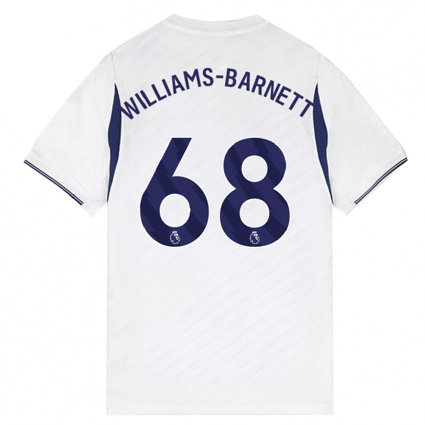 Danxen Niño Camiseta Luca Williams-Barnett #68 Blanco Rojo Púrpura 1ª Equipación 2026/27 La Camisa