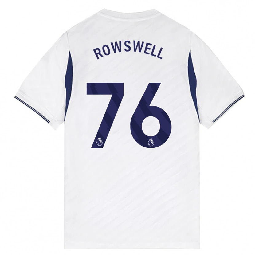 Danxen Niño Camiseta James Rowswell #76 Blanco Rojo Púrpura 1ª Equipación 2026/27 La Camisa