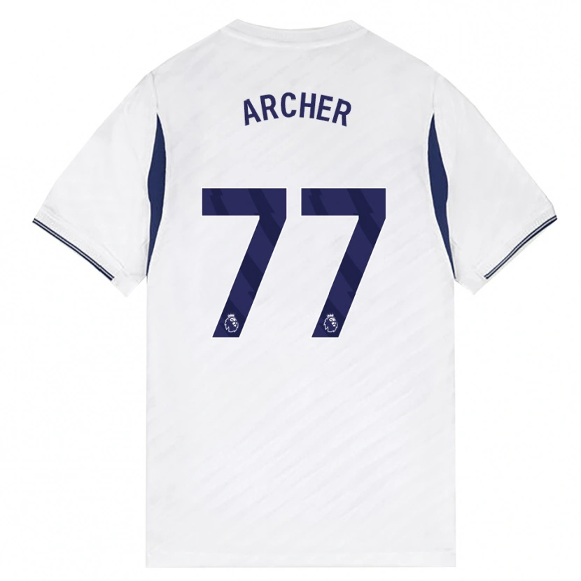 Danxen Niño Camiseta Samual Archer #77 Blanco Rojo Púrpura 1ª Equipación 2026/27 La Camisa