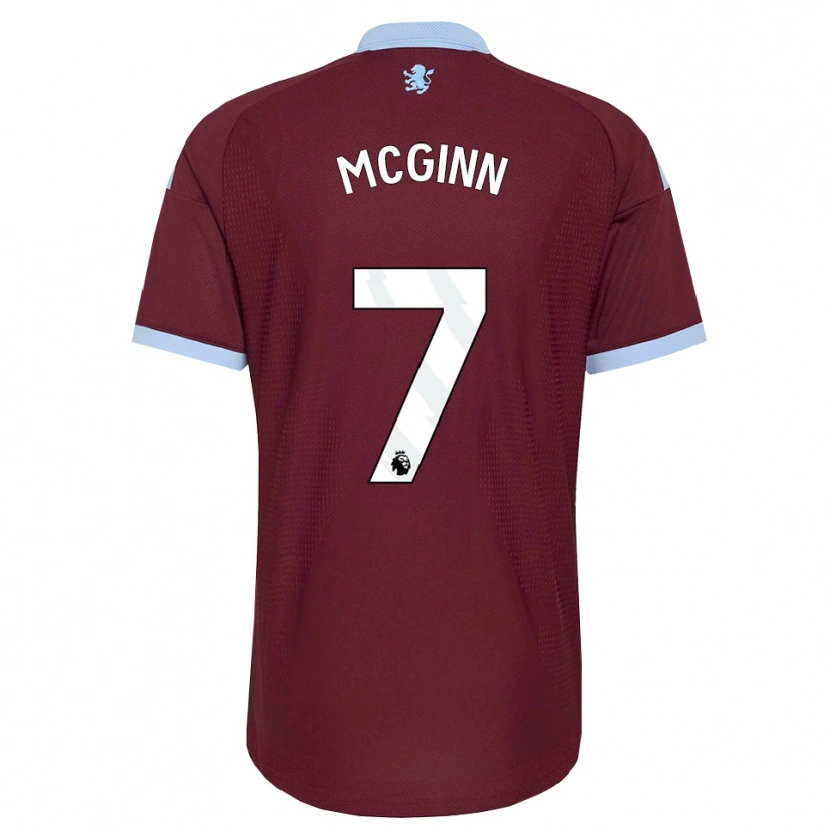 Danxen Niño Camiseta John Mcginn #7 Azulaciano Borgoña 1ª Equipación 2026/27 La Camisa