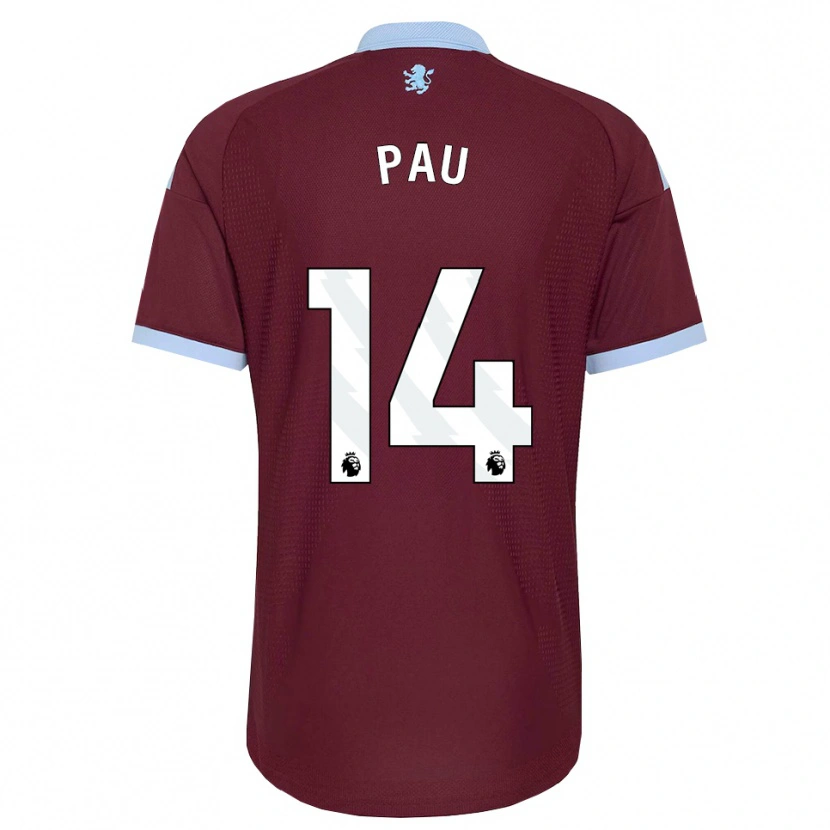 Danxen Niño Camiseta Pau Torres #14 Azulaciano Borgoña 1ª Equipación 2026/27 La Camisa