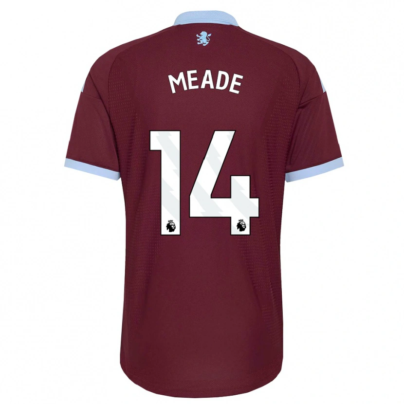 Danxen Niño Camiseta Markie Meade #14 Azulaciano Borgoña 1ª Equipación 2026/27 La Camisa