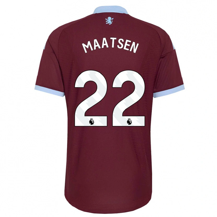 Danxen Niño Camiseta Ian Maatsen #22 Azulaciano Borgoña 1ª Equipación 2026/27 La Camisa