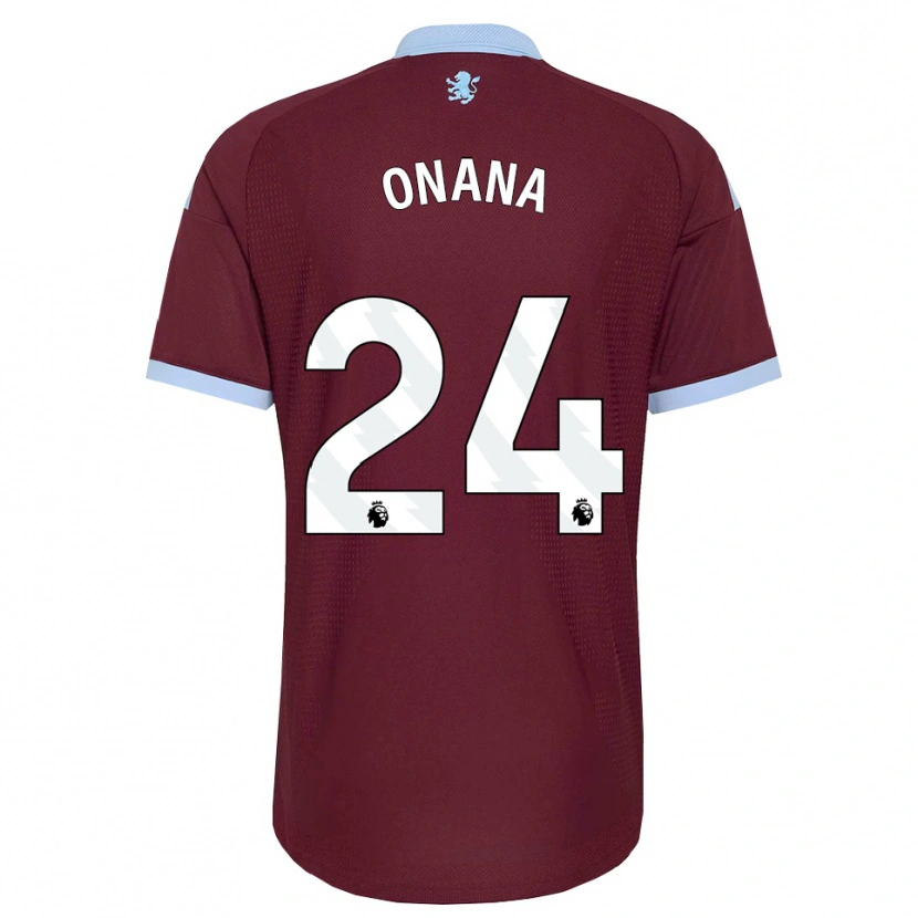 Danxen Niño Camiseta Amadou Onana #24 Azulaciano Borgoña 1ª Equipación 2026/27 La Camisa