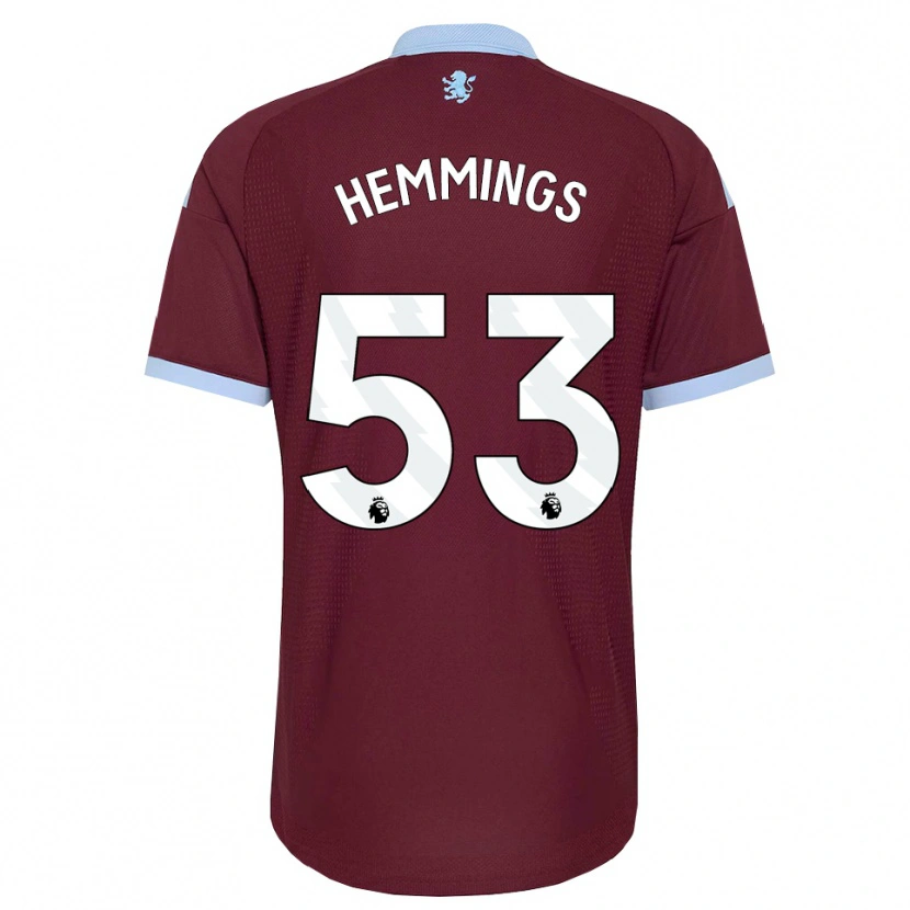 Danxen Niño Camiseta George Hemmings #53 Azulaciano Borgoña 1ª Equipación 2026/27 La Camisa