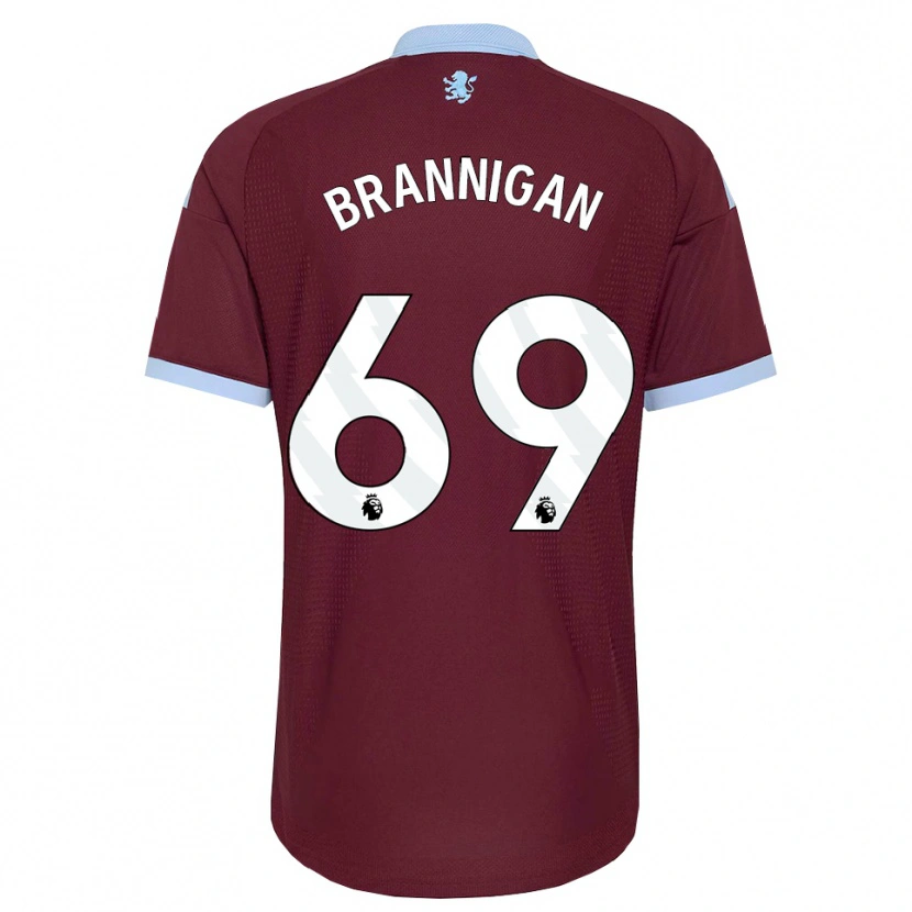 Danxen Niño Camiseta Cole Brannigan #69 Azulaciano Borgoña 1ª Equipación 2026/27 La Camisa