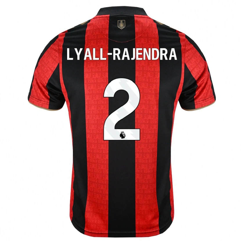 Danxen Niño Camiseta Max Lyall-Rajendra #2 Goldenrod Rojo Negro 1ª Equipación 2026/27 La Camisa
