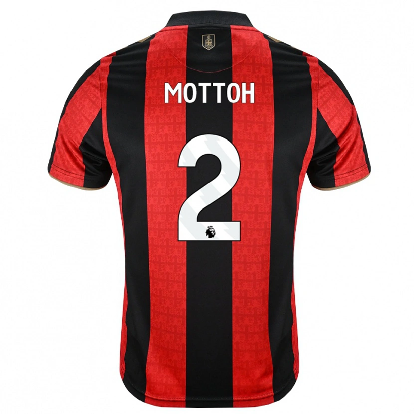 Danxen Niño Camiseta Koby Mottoh #2 Goldenrod Rojo Negro 1ª Equipación 2026/27 La Camisa