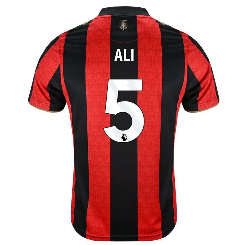 Danxen Niño Camiseta Ameer Ali #5 Goldenrod Rojo Negro 1ª Equipación 2026/27 La Camisa