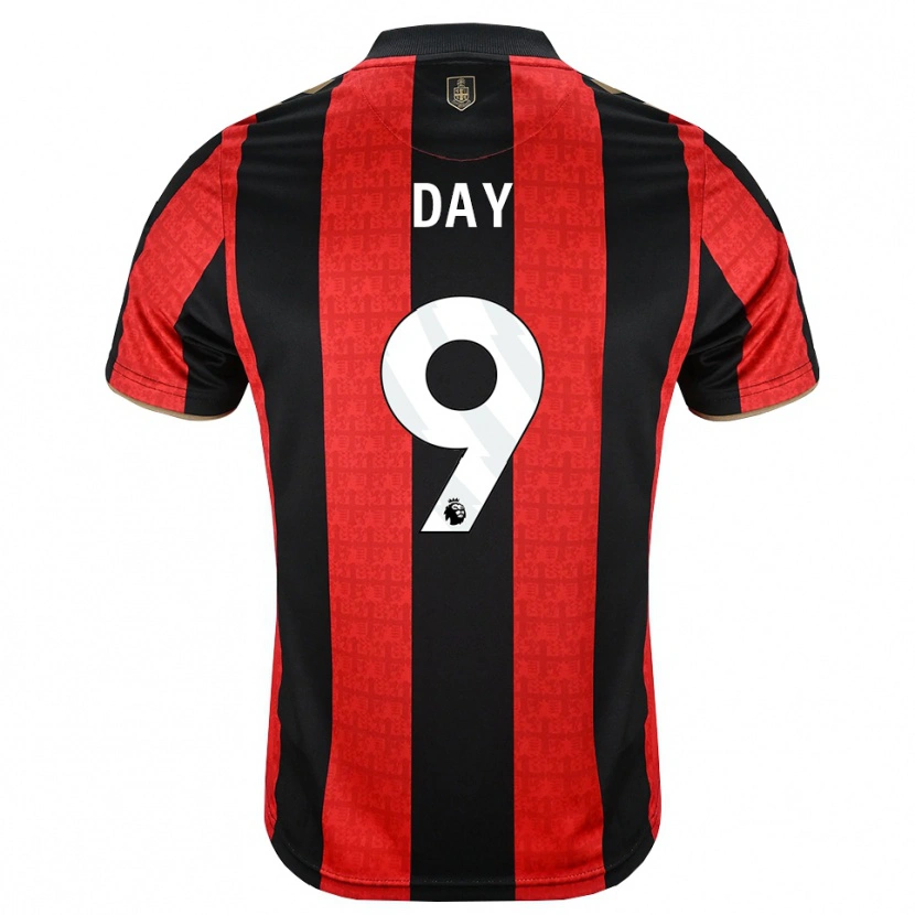 Danxen Niño Camiseta Jonny Day #9 Goldenrod Rojo Negro 1ª Equipación 2026/27 La Camisa