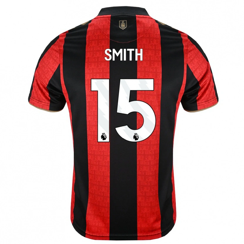 Danxen Niño Camiseta Adam Smith #15 Goldenrod Rojo Negro 1ª Equipación 2026/27 La Camisa