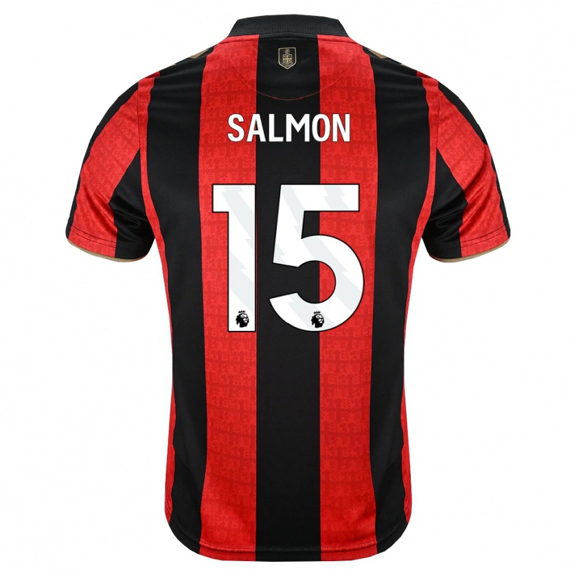 Danxen Niño Camiseta Josh Salmon #15 Goldenrod Rojo Negro 1ª Equipación 2026/27 La Camisa