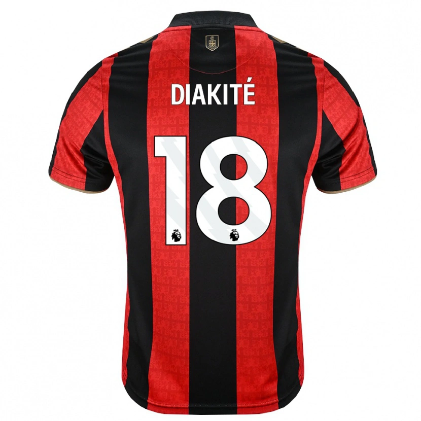 Danxen Niño Camiseta Bafodé Diakité #18 Goldenrod Rojo Negro 1ª Equipación 2026/27 La Camisa