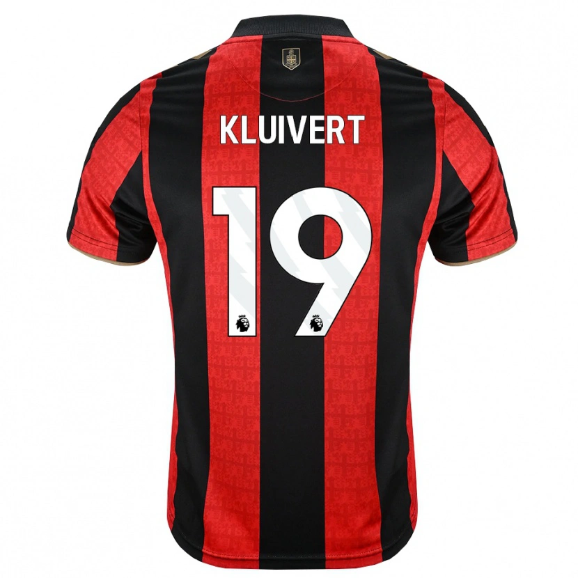 Danxen Niño Camiseta Justin Kluivert #19 Goldenrod Rojo Negro 1ª Equipación 2026/27 La Camisa
