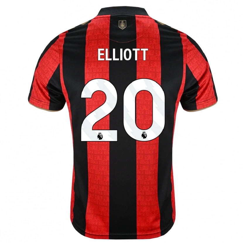 Danxen Niño Camiseta Kaitlyn Elliott #20 Goldenrod Rojo Negro 1ª Equipación 2026/27 La Camisa