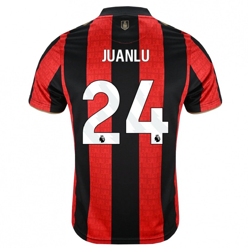 Danxen Niño Camiseta Juanlu Sánchez #24 Goldenrod Rojo Negro 1ª Equipación 2026/27 La Camisa