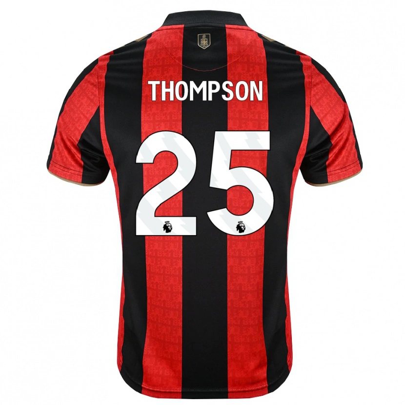 Danxen Niño Camiseta Kenni Thompson #25 Goldenrod Rojo Negro 1ª Equipación 2026/27 La Camisa