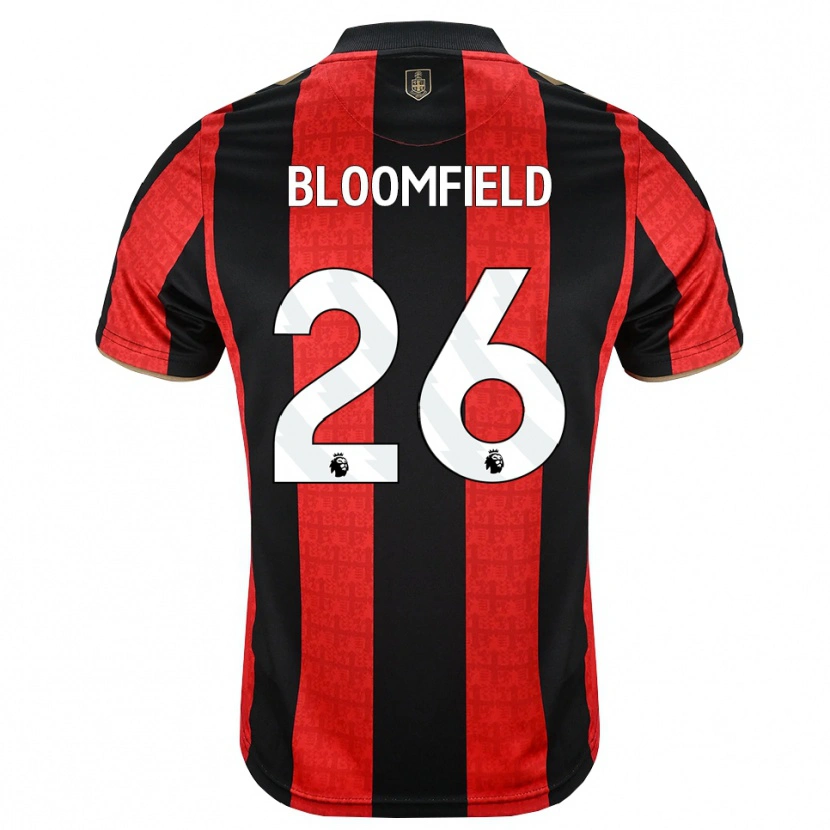 Danxen Niño Camiseta Erin Bloomfield #26 Goldenrod Rojo Negro 1ª Equipación 2026/27 La Camisa