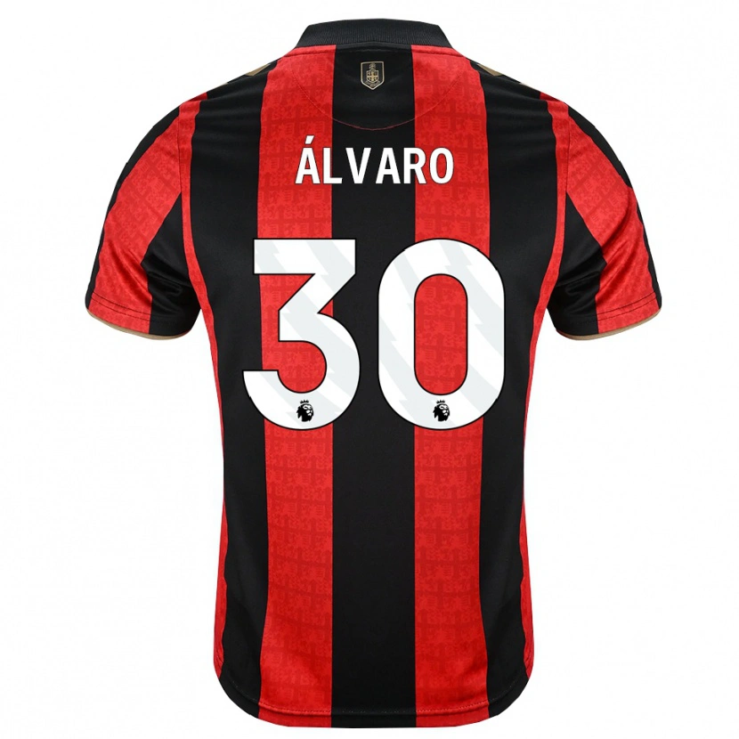 Danxen Niño Camiseta Álvaro Rodríguez #30 Goldenrod Rojo Negro 1ª Equipación 2026/27 La Camisa