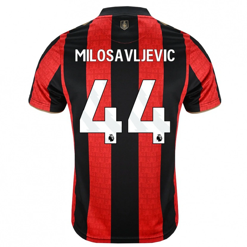 Danxen Niño Camiseta Veljko Milosavljevic #44 Goldenrod Rojo Negro 1ª Equipación 2026/27 La Camisa