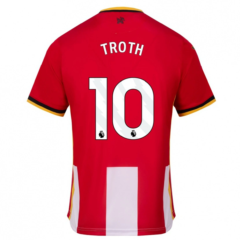 Danxen Niño Camiseta Sophie Troth #10 Amarillo Negro Rojo 1ª Equipación 2026/27 La Camisa