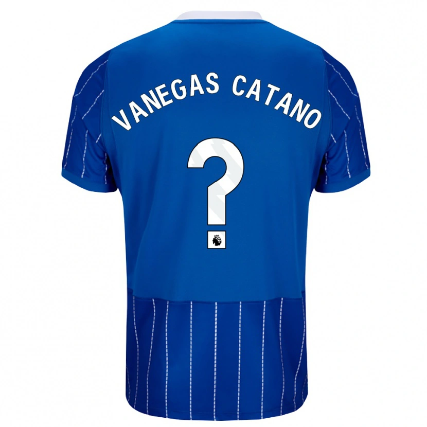 Danxen Niño Camiseta Manuela Vanegas Catano #0 Azulmedio Blanco 1ª Equipación 2026/27 La Camisa