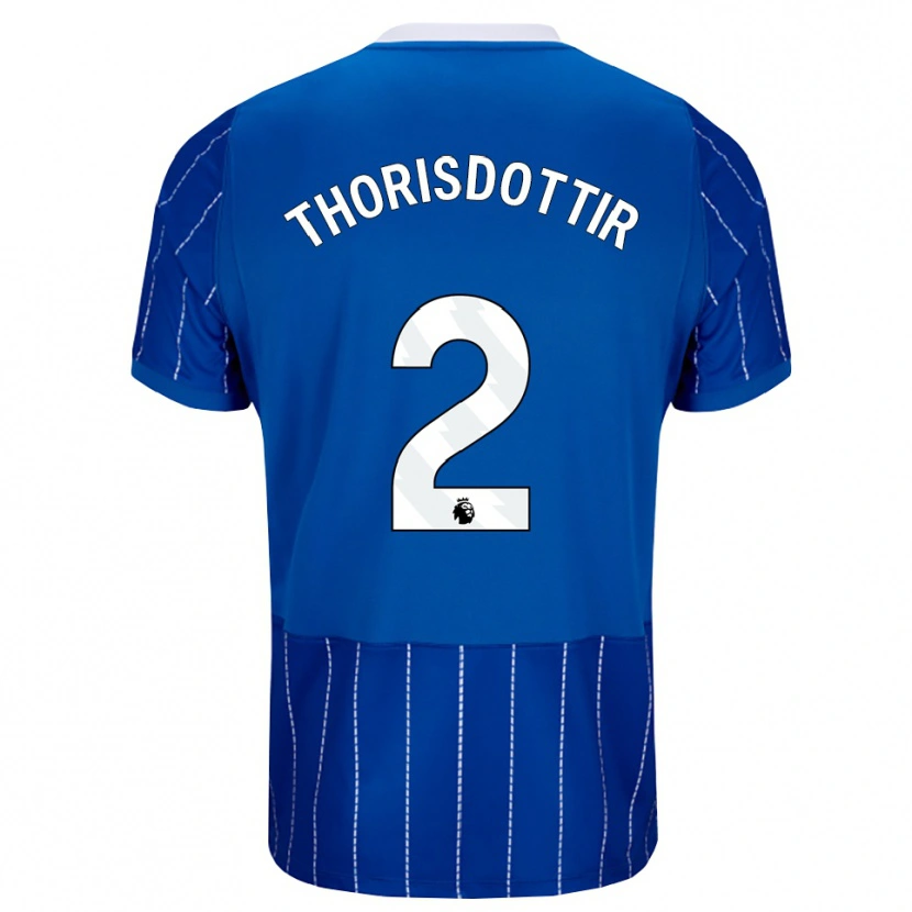 Danxen Niño Camiseta Maria Thorisdottir #2 Azulmedio Blanco 1ª Equipación 2026/27 La Camisa