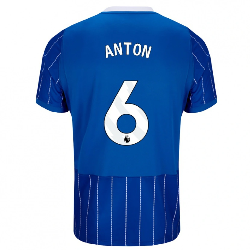 Danxen Niño Camiseta Anton Palmer #6 Azulmedio Blanco 1ª Equipación 2026/27 La Camisa