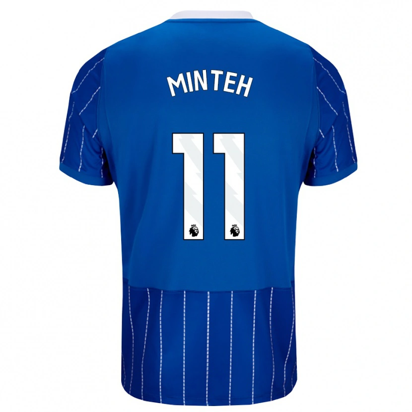 Danxen Niño Camiseta Yankuba Minteh #11 Azulmedio Blanco 1ª Equipación 2026/27 La Camisa